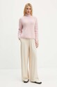 Bruuns Bazaar sweter wełniany BBW2465 różowy AW24