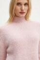 Bruuns Bazaar sweter wełniany różowy BBW2465