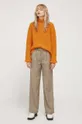 Volnen pulover Bruuns Bazaar oranžna