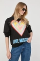 Mikina Love Moschino čierna