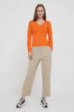 Bavlnený sveter Polo Ralph Lauren oranžová