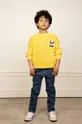 žltá Detský bavlnený sveter Mini Rodini Detský