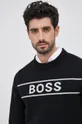 μαύρο Μάλλινο πουλόβερ Boss