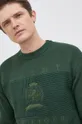 zöld Tommy Hilfiger pamut pulóver