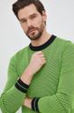 žuto-zelena Pamučni pulover Hugo Muški