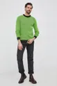 Pamučni pulover Hugo zelena