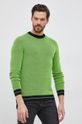 žuto-zelena Pamučni pulover Hugo
