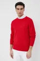 piros Tommy Hilfiger pamut pulóver
