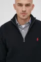 tmavomodrá Bavlnený sveter Polo Ralph Lauren