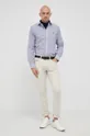 Polo Ralph Lauren - Βαμβακερό πουκάμισο με μακριά μανίκια σκούρο μπλε