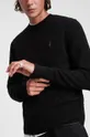 Vuneni pulover AllSaints crna