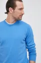 modrá Vlnený sveter United Colors of Benetton