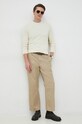 BOSS sweter bawełniany 50468190 beżowy SS23