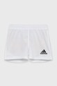 Otroške kratke hlače adidas Performance Potisk bela GI7638