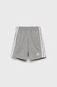 Otroške kratke hlače adidas Performance Pletenina siva HF1901