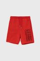 červená Dětské bavlněné šortky Calvin Klein Jeans Chlapecký