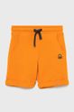 oranžová Dětské bavlněné šortky United Colors of Benetton Chlapecký