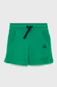 zelená Detské bavlnené šortky United Colors of Benetton Chlapčenský
