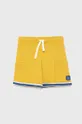 sárga United Colors of Benetton gyerek pamut rövidnadrág Fiú