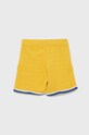 United Colors of Benetton szorty bawełniane dziecięce 31GCCF00B.G żółty SS22