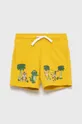 κίτρινο Παιδικό βαμβακερό σορτς United Colors of Benetton Για αγόρια