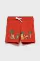 piros United Colors of Benetton gyerek pamut rövidnadrág Fiú