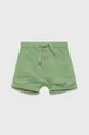 zöld United Colors of Benetton gyerek vászon rövidnadrág Fiú