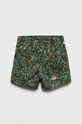 United Colors of Benetton szorty bawełniane dziecięce 4HF2G900J.P zielony SS22