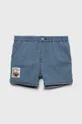 modra Otroške bombažne kratke hlače United Colors of Benetton Fantovski