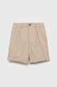 United Colors of Benetton szorty z domieszką lnu dziecięce casual beżowy 4VQXC900A.G