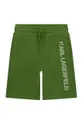 Detské krátke nohavice Karl Lagerfeld zelená