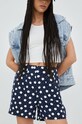 Vero Moda szorty z domieszką lnu 10260292.NavyBlaze1 granatowy SS22