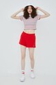 Бавовняні шорти Tommy Jeans DW0DW12626.PPYY червоний SS22