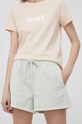 Pamučne kratke hlače Levi's A1907.0002 zelena SS22