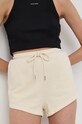 Young Poets Society pantaloni scurti din bumbac bumbac bej 106979