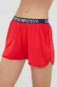 κόκκινο Σορτς Emporio Armani Underwear Γυναικεία