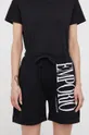 чорний Бавовняні шорти Emporio Armani Underwear Жіночий