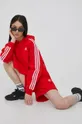 Σορτς adidas Originals Adicolor κόκκινο