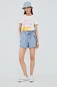 Vero Moda szorty bawełniane 10264337.MediumBlue niebieski SS22