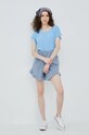 Pieces szorty bawełniane 17123685.LightBlueD granatowy SS22
