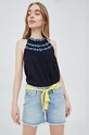Superdry pantaloni scurti jeans W7110290A.O3O albastru SS22