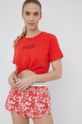 červená Bavlněné pyžamové šortky Calvin Klein Underwear Dámský