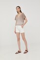Morgan pantaloni scurti jeans 201.SHANA2.N alb SS22