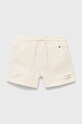 Dječje pamučne kratke hlače Tommy Hilfiger pletivo bež KG0KG06778.PPYY