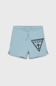 Detské krátke nohavice Guess s elastanom modrá J2RD08.KAMN2