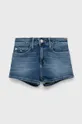 modra Calvin Klein Jeans otroške jeans kratke hlače Dekliški