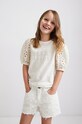 Desigual pantaloni scurti din denim pentru copii casual alb 22SGDD01