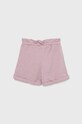 Dječje pamučne kratke hlače United Colors of Benetton 3BGUC900C.G roza SS22