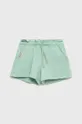 zelena Otroške bombažne kratke hlače United Colors of Benetton Dekliški