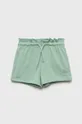 zelena Otroške bombažne kratke hlače United Colors of Benetton Dekliški